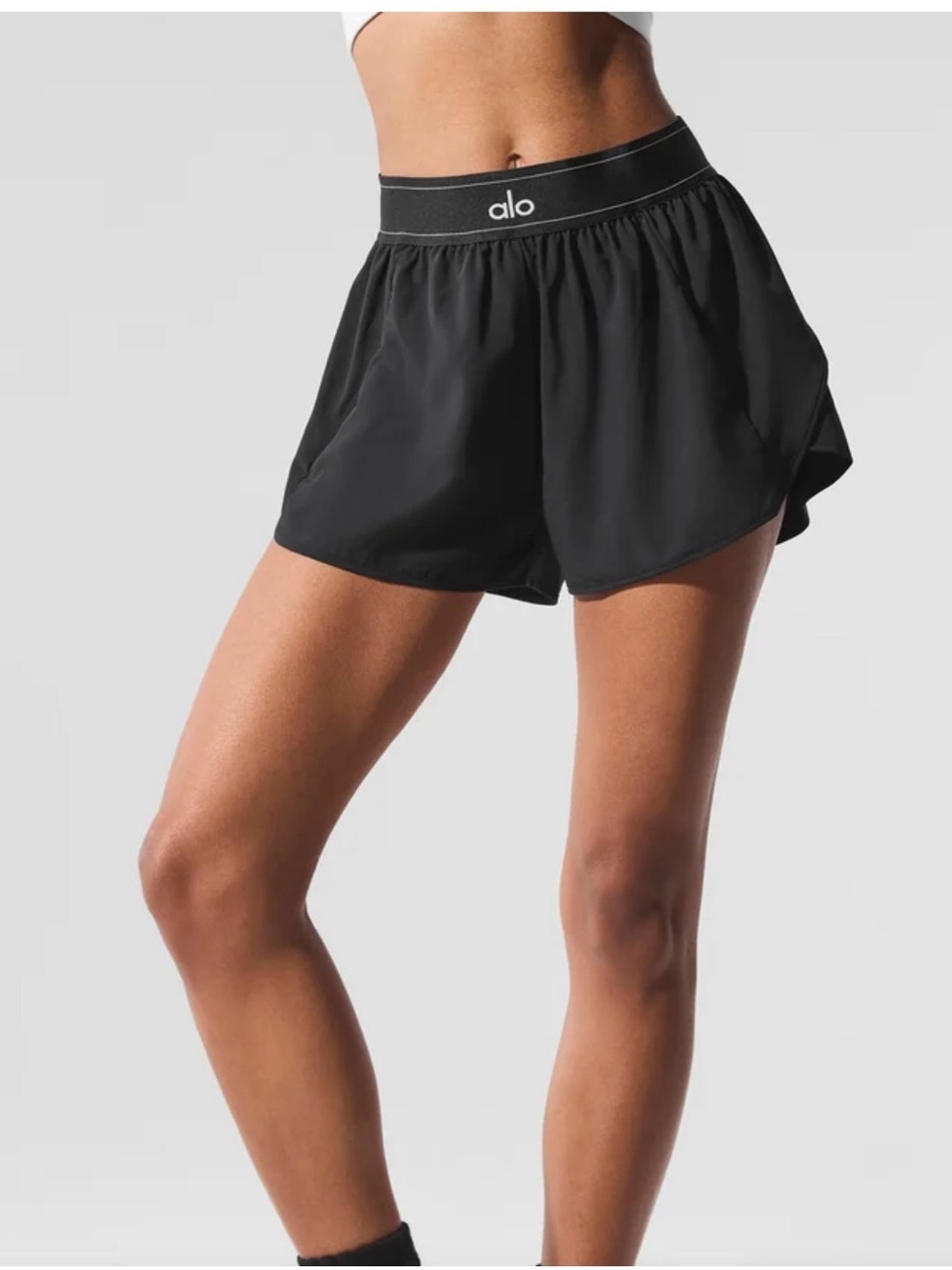 ALO Yoga Black High-Waist Athletic Shorts